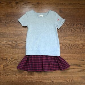 Peek grey dress with check skirt. New!